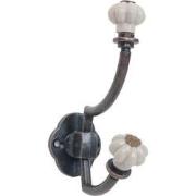 Clayre & Eef Wandhaak  4x8x12 cm Bruin Ijzer Rechthoek Kapstok