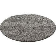Tapijtenloods Basic Rond Shaggy vloerkleed Taupe Hoogpolig- 200 CM RON...