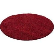 Tapijtenloods Basic Rond Shaggy vloerkleed Rood Hoogpolig- 160 CM ROND