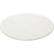 Tapijtenloods Basic Rond Shaggy vloerkleed Creme Hoogpolig- 160 CM RON...
