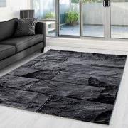 Tapijtenloods Parma Design Vloerkleed Zwart / Grijs Laagpolig- 120x170...
