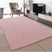 Loca Shaggy Vloerkleed – Modern Uni Effen – Roze Hoogpolig & Zacht- 20...