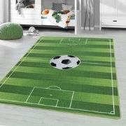Tapijtenloods Play Vloerkleed Kinderkamer Voetbal Laagpolig Groen- 100...