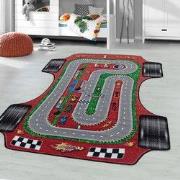 Tapijtenloods Play Vloerkleed Kinderkamer Formule 1 Laagpolig Rood- 14...