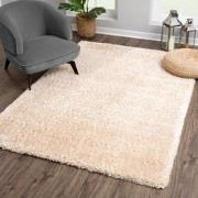 Tapijtenloods Porto Soft Fluffy Vloerkleed Hoogpolig Effen Beige- 160X...