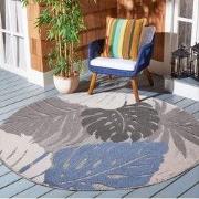 Floral Outdoor - Buitenkleed Tuin - Rond - Weerbestendig Vloerkleed - ...