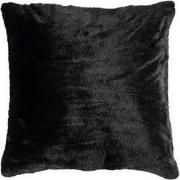 Heaven Fluffy Kussen – Luxe Hoogpolig Sierkussen - Zwart- 48x48 CM