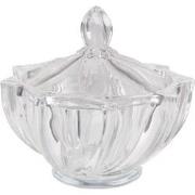 Clayre & Eef Glazen potje  Ø 12x12 cm Glas Rond Potje met deksel