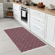 Boho Kelim Dubbelzijdig Wasbaar Vloerkleed Creme Rood- 60x180 CM