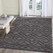 Luxus Shaggy Plus Hoogpolig Vloerkleed - Hoog Laag Design - Grijs - Re...