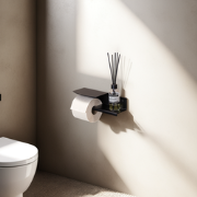 Toiletrolhouder 'Cloudy' M, kleur zwart
