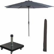 Garden Impressions Lotus stokparasol Ø300 cm - donker grijs incl 40 kg...