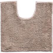 Indiana Fluffy Soft - Effen Badmat met Uitsparing - Soft Touch - Taupe...