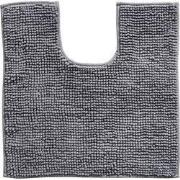 Indiana Fluffy Soft - Effen Badmat met Uitsparing - Soft Touch - Antra...