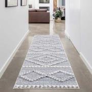 Vloerkleed Focus - Hoogpolig - Fluffy  - Scandinavisch - Grijs- 80x300...