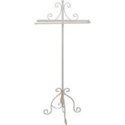 Clayre & Eef Handdoekhouder 40x24x95 cm Wit Metaal