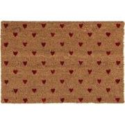 Clayre & Eef Deurmat 60x40 cm Bruin Kokosvezel PVC Hartjes