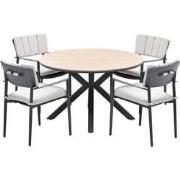 Garden Impressions Dane tuinset 5-delig - Tulli tuintafel Ø122 cm