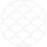 Krumble Siliconen pannenonderzetter rond met schubben patroon - Wit