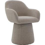 Eetkamerstoel Taupe Stof - Zithoogte 48cm - Minthe - Set van 2