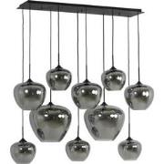 Light&living Hanglamp 10L 120x60x110 cm MAYSON smoke glas-mat zwart
