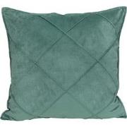 QUVIO Sierkussen gevuld met ruit patroon - 50 x 50 cm - Fluweel - Groe...