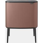 Bo Touch Bin, met 2 binnenemmers, 11 + 23 liter - Satin Taupe