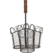 Clayre & Eef Flessenhouder  23x14x34 cm Bruin Ijzer Rond