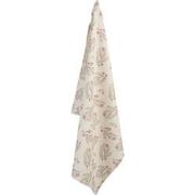 Clayre & Eef Theedoek  50x70 cm Beige Groen Katoen Dennentak Keukenhan...