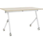 Beliani BENDI - Inklapbaar bureau-Lichte houtkleur-Staal, MDF
