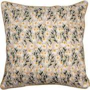 Clayre & Eef Kussenhoes 45x45 cm Beige Polyester Vierkant Bloemen