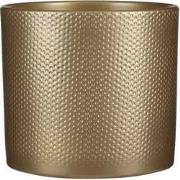 Mica Decorations Era Bloempot - 21x23 cm - Keramiek - Goud - 2 Stuks
