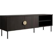 Meubella TV-Meubel Monor - Zwart eiken - 160 cm