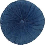 Dutch Decor KAJA - Sierkussen rond velvet Ø40 cm - Insignia Blue - don...