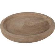 Clayre & Eef Serveerschaal  Ø 26x3 cm Bruin Hout Rond Presenteerschaal