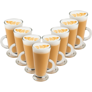 OTIX Latte Macchiato Glazen - 280 ml - 8 Stuks - Cappuccino - Theeglaz...