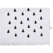 Clayre & Eef Gastendoekje  40x66 cm Wit Zwart Katoen Kerstbomen Toilet...