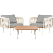 Beliani SENISE - Loungeset-Grijs-Aluminium