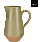 Mica Decorations Karaff Nika - 10x10x21.5 cm - Aardewerk - Groen