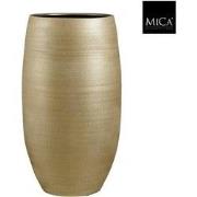 Mica Decorations Bloempot Porto - 39x39x70 cm - Terracotta - Goud,Meta...