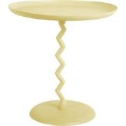Bijzettafel Zig Zag - Zachtgeel - Ø40cm