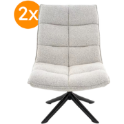 Fauteuil Lucas - Bouclé Naturel (2x)