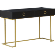 Beliani WESTPORT - Bureau-Zwart-MDF, IJzer
