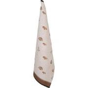 Clayre & Eef Theedoek 50x70 cm Beige Katoen Paddenstoelen Keukenhanddo...