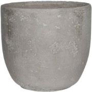 Mica Decorations jimmy ronde bloempot lichtgrijs maat in cm: 18 x 19
