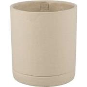 PTMD Bloempot Vik - 24x24x27 cm - Cement - Taupe