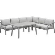 Monti lounge-diningset - 5-dlg. - taupe - rope grey sand - valley sand
