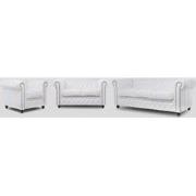 Chesterfield Bank Original Leer | 1 + 2 + 3 zits | Wit | 12 jaar garan...
