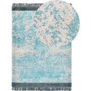 Beliani AKARSU - Laagpolig-Blauw-Viscose