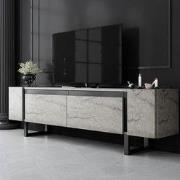 TV Meubel Travertijn Yildiz 180x50x30 - Zwart Frame